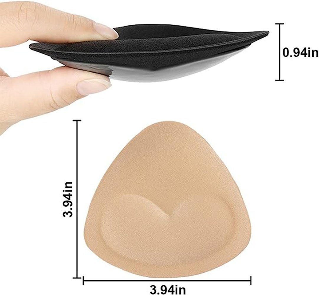 DRSEON BH-Einlagen 3 Paar BH Pads Selbstklebende Einsätze Abnehmbare (3 Paar)