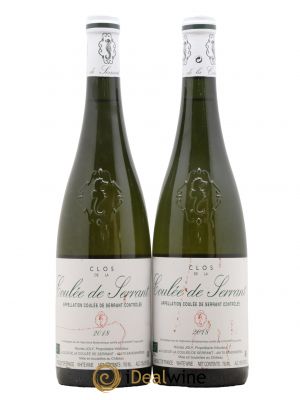 Savennières Clos de la Coulée de Serrant Vignobles de la Coulée de Serrant - Nicolas Joly  2018 - Lot de 2 Bouteilles