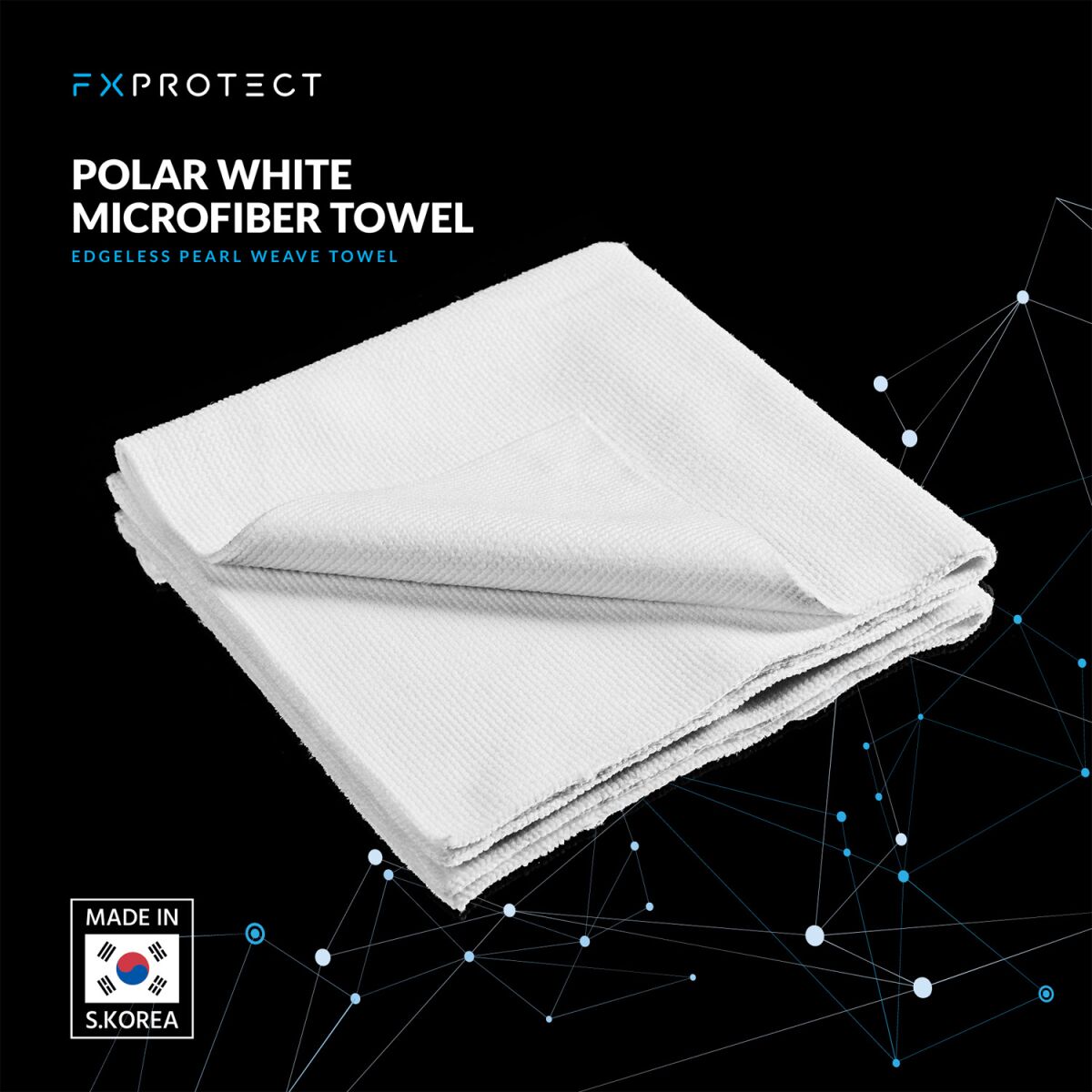 FX Protect Polar White Randloses Lederreinigungstuch 320GSM 40×40