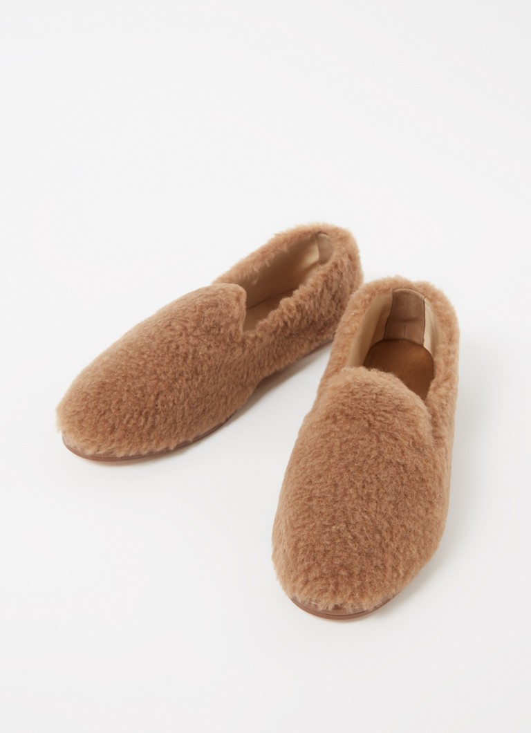 Mocassins MaxMara Feliac em mistura de lã de camelo