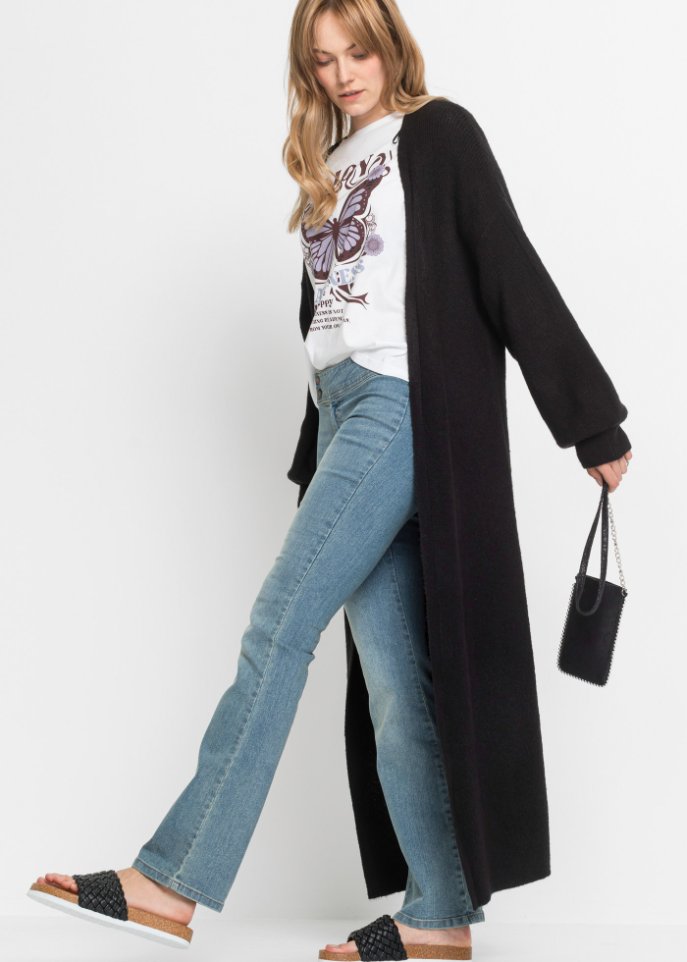 Longstrickjacke
