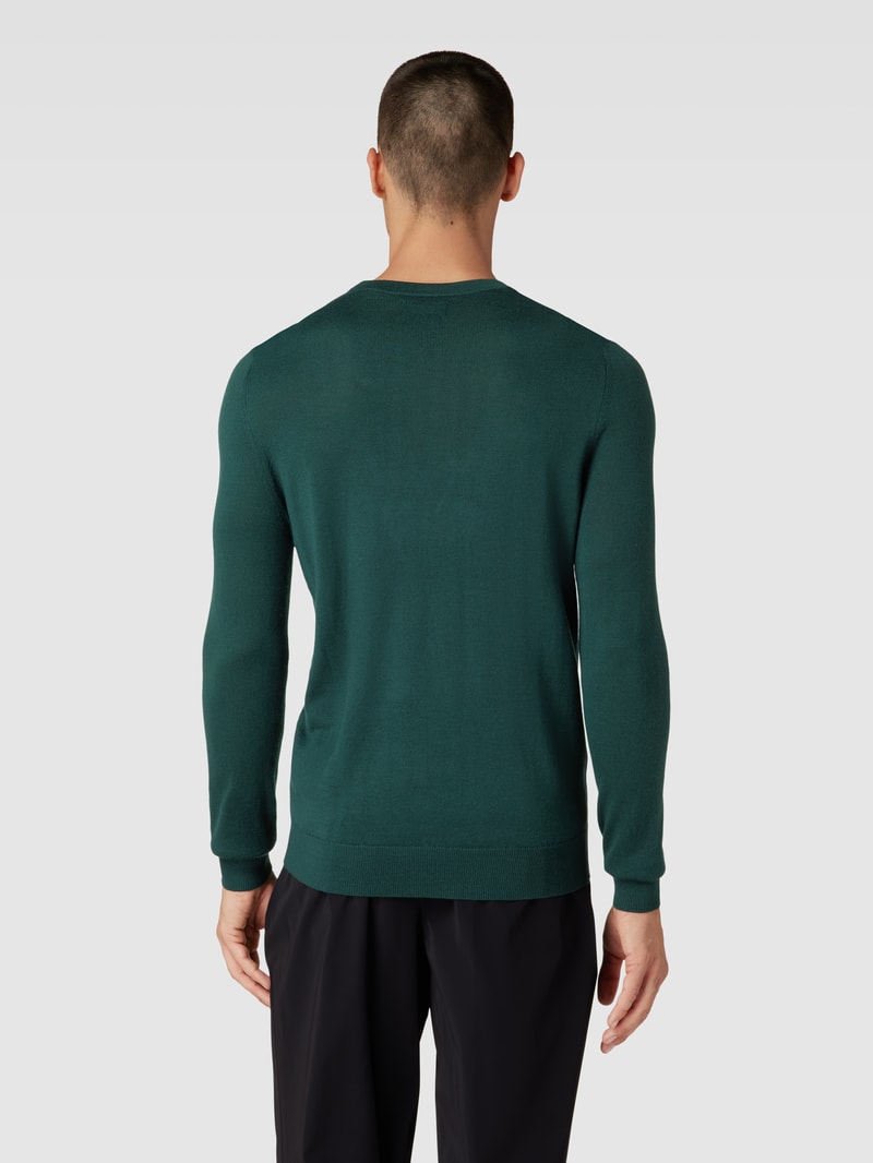 Longsleeve aus Woll-Mix in bottle