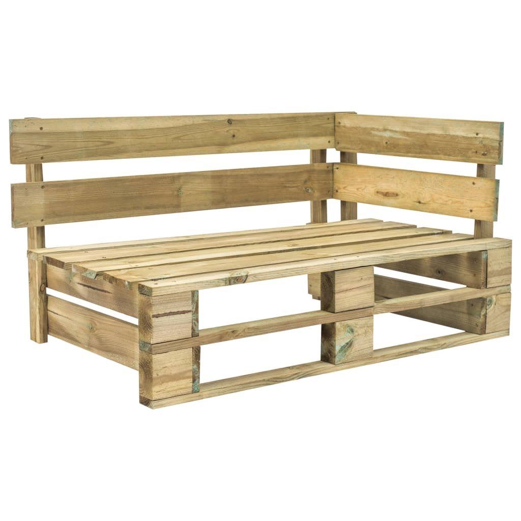 vidaXL Loungesofa Outdoor-Sofa Paletten mit Kissen in Rot Kiefernholz, 1 Teile