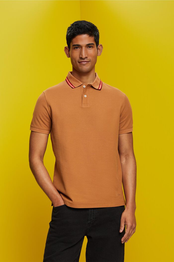Piqué-Poloshirt mit Glitzer, 100 % Baumwolle