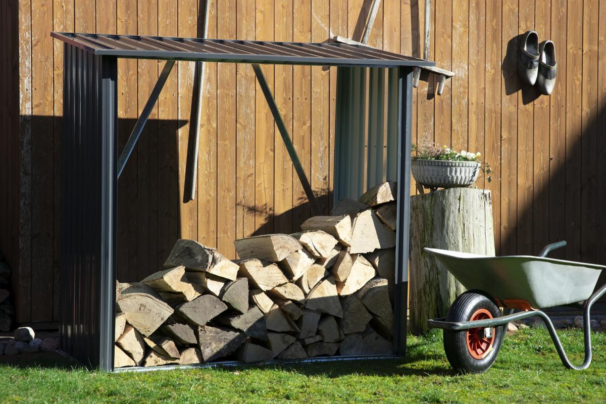 dobar Großes Kaminholzregal Madera aus Metall
