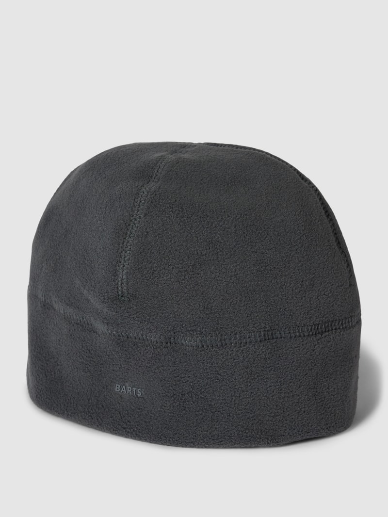 Mütze mit Label-Detail Modell 'BASIC' in dunkelgrau
