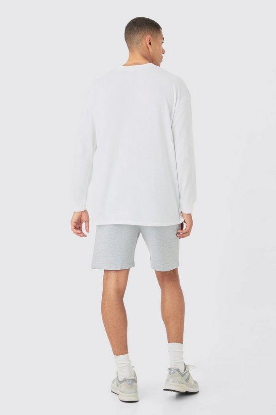Langärmliges Oversize Rundhals T-Shirt
