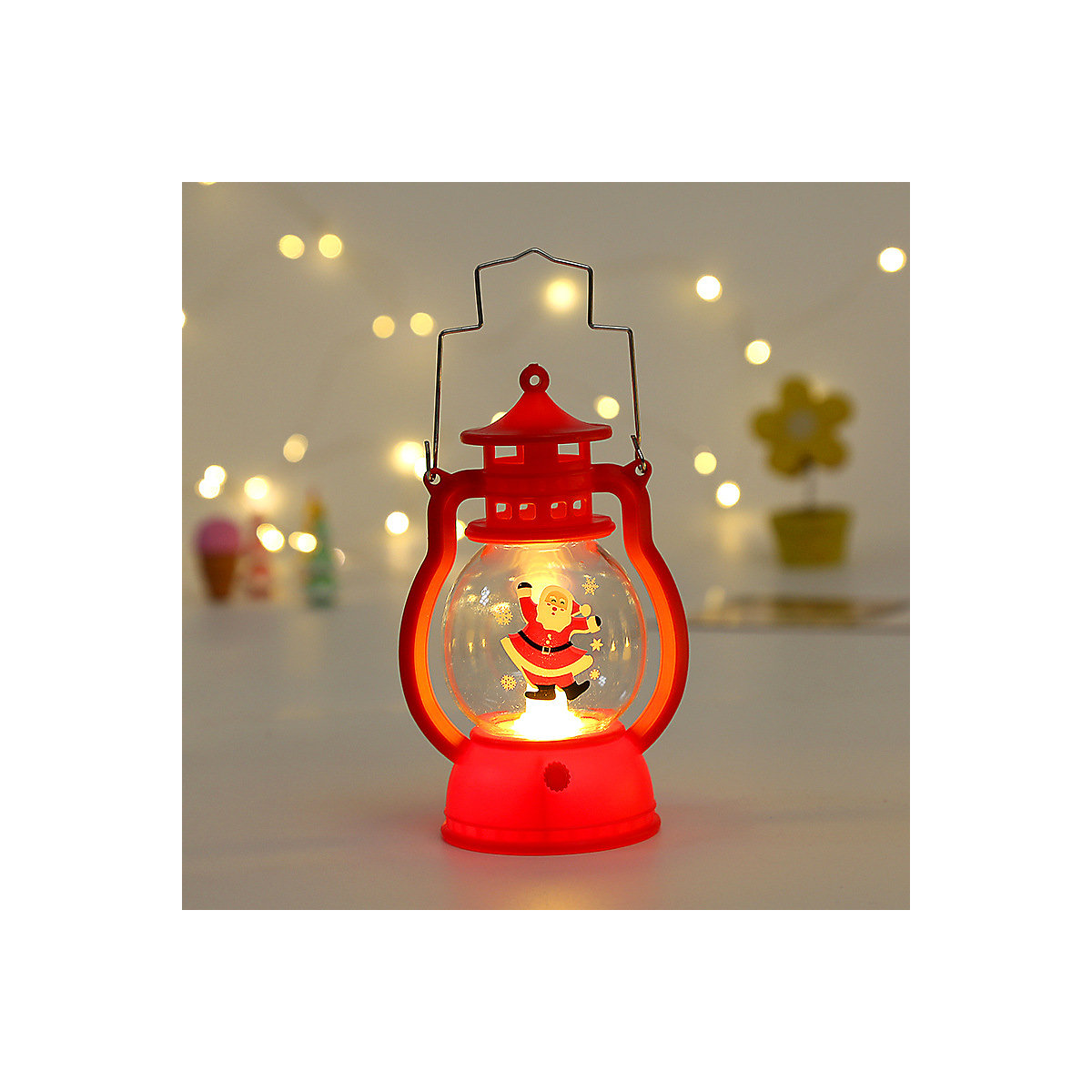 Alter Mann Schneemann Weihnachtsatmosphäre Kinder tragbare Lampe Tragbare kleine LED-Öllampe für Weihnachtsdekorationen Nachtlichter