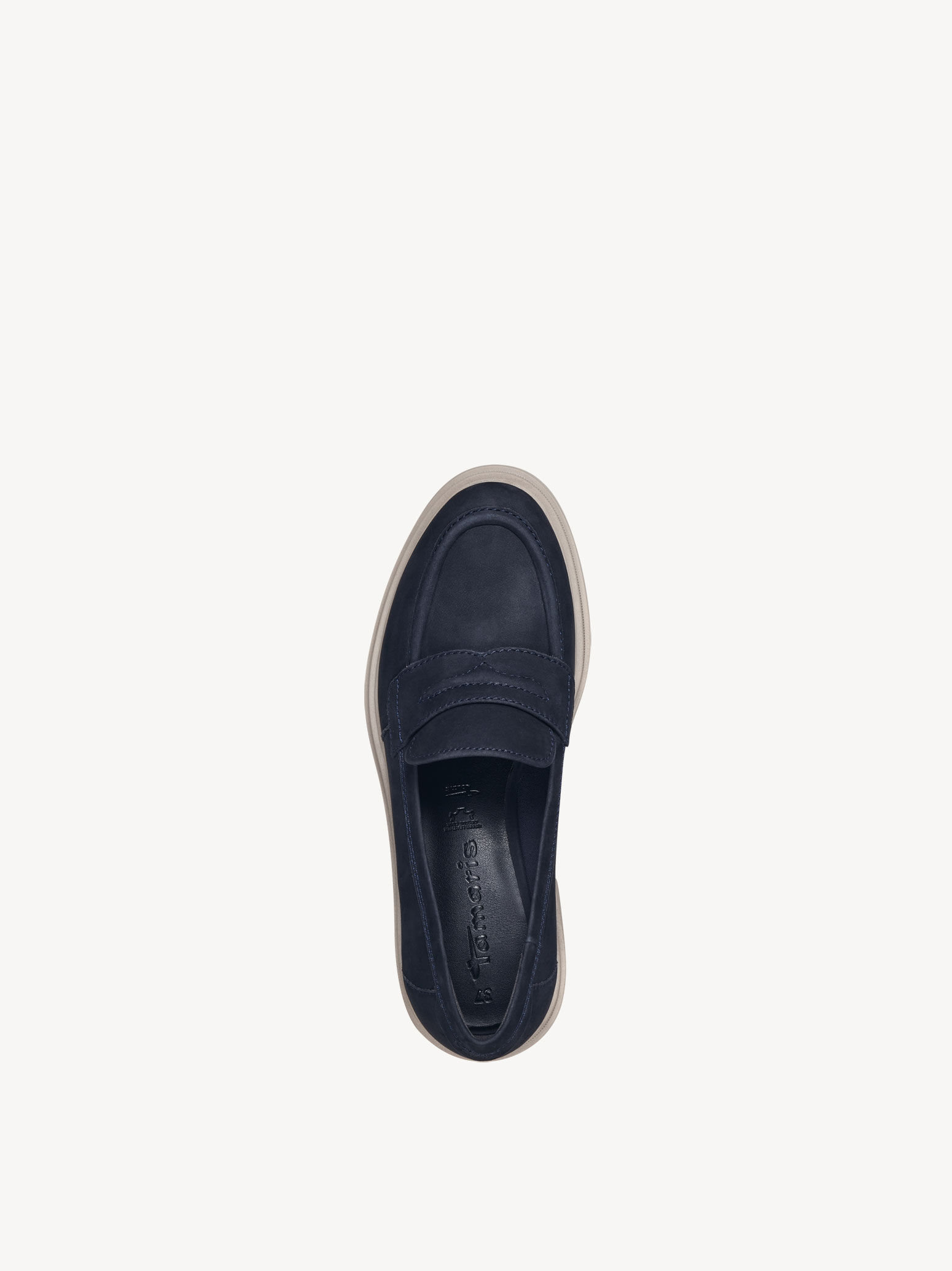 Slipper en cuir - bleu