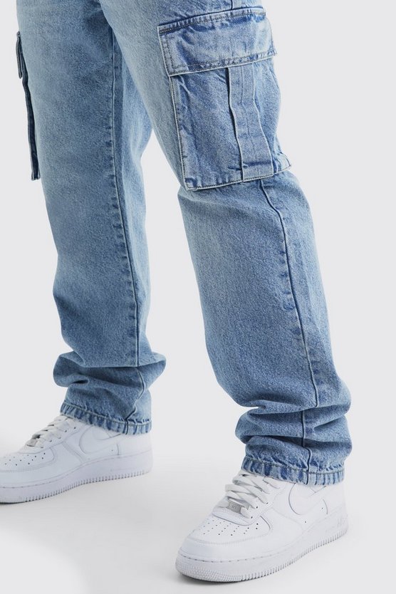 Lockere Cargo-Jeans