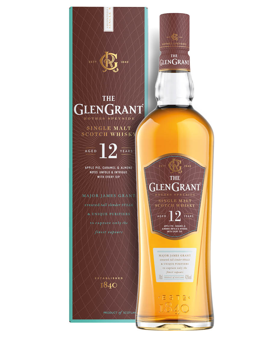 Single Malt Scotch Whiskey 12 Years Old Glen Grant 0,7 ℓ, En Étui