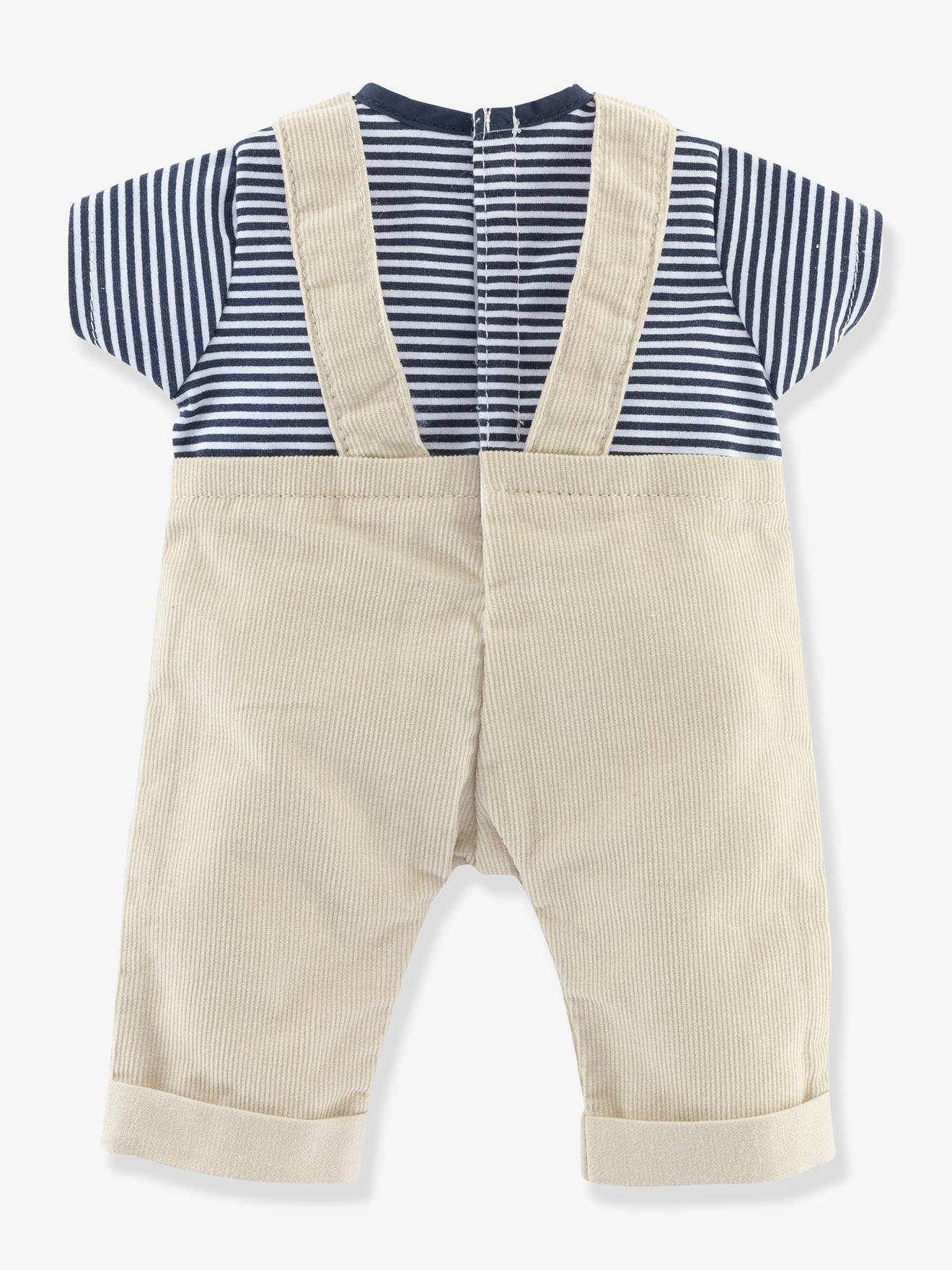 Corolle Puppenkleidung: Latzhose & T-Shirt Bords de Loire COROLLE, 30 cm - beige