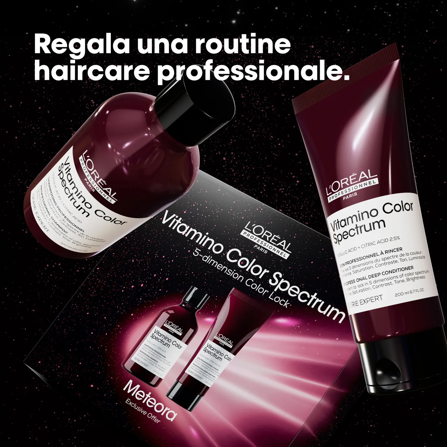 Serie EXPERTOS: Nuevo set de regalo de Navidad Vitamino Color Spectrum Champú + Acondicionador - Sets de regalo para el cabello, Champú protector del color, Acondicionador protector del color
