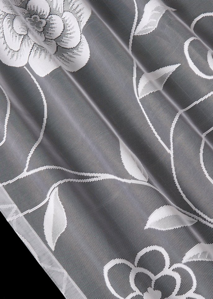 Jacquard Gardine mit Blumen