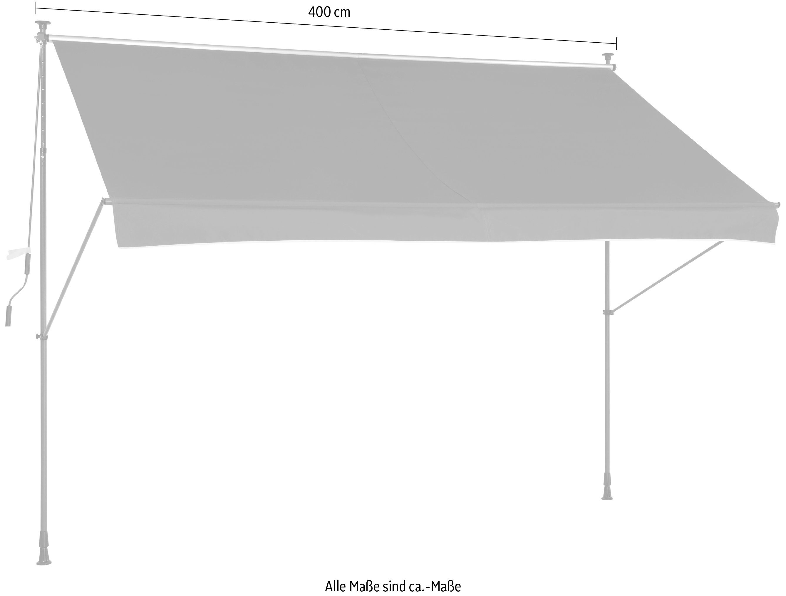 KONIFERA Klemmmarkise Breite/Ausfall: 400/150 cm