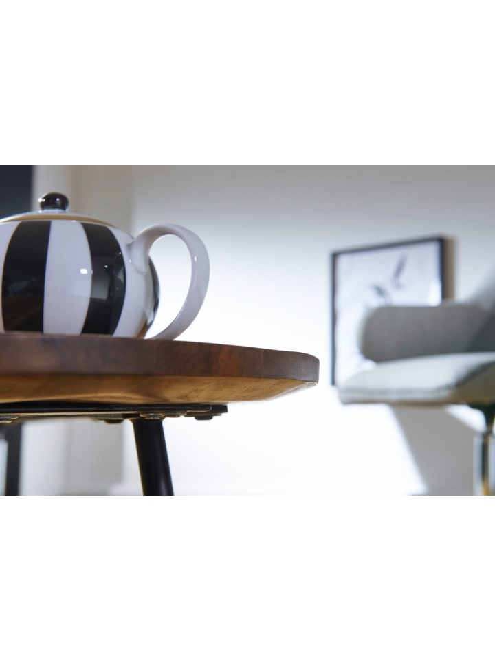 KADIMA DESIGN Couchtisch Retro | Massivholz, Metall-Gestell, Pflegeleicht in Braun günstig kaufen onesize