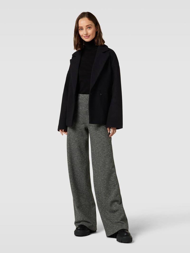 Jacke mit Bindegürtel Modell 'Jannet' in schwarz