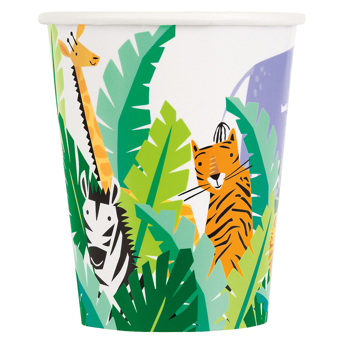 Papp-Partybecher/Trinkbecher Wilde Tiere, 256 ml, 8 Stück