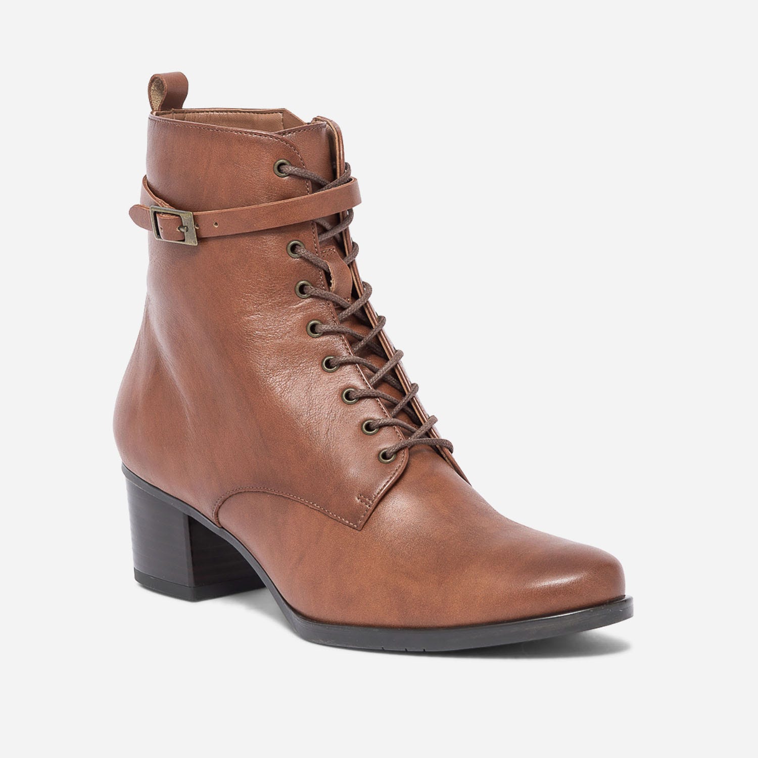 Bottine ERAM FLEX cognac en cuir