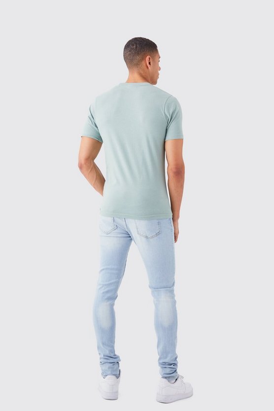 Man Roman Muscle-Fit Colorblock T-Shirt