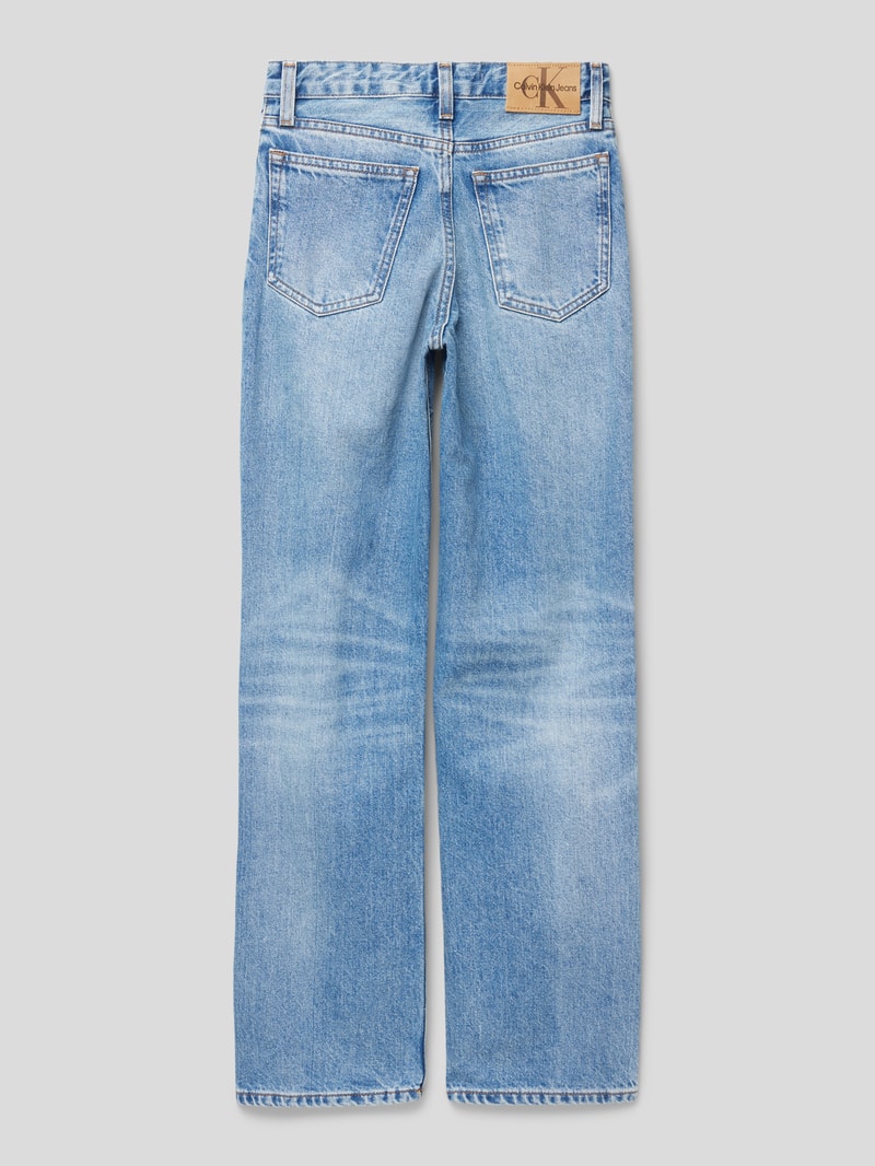 Jeans mit Label-Stitching Modell 'WORKWEAR' in blau
