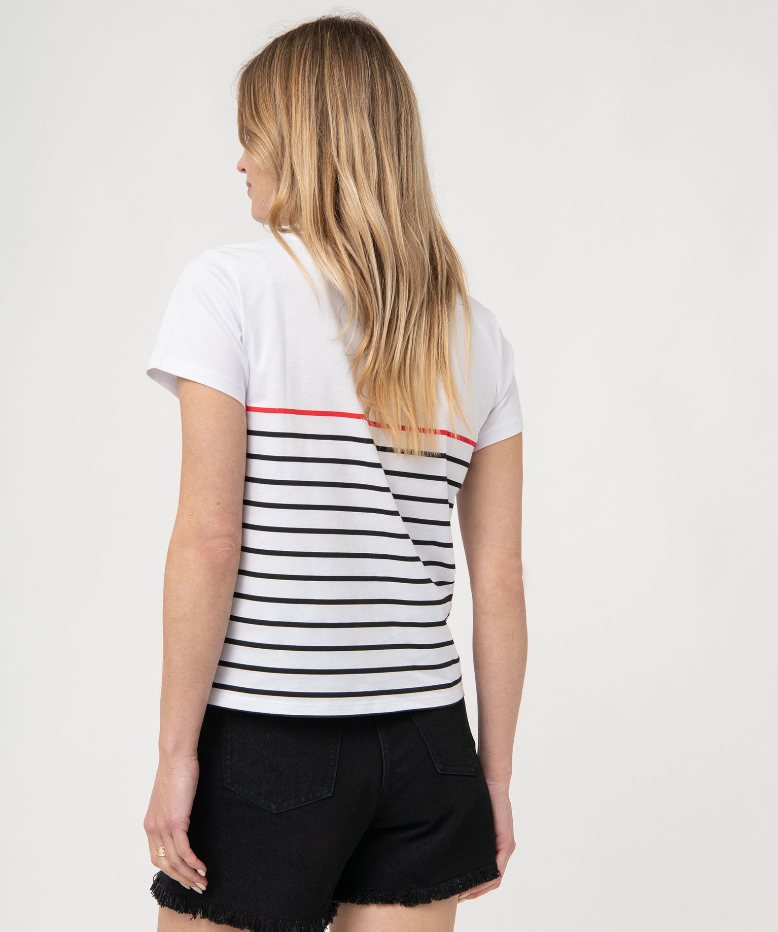 Tee-shirt droit manches courtes à rayures femme - DS raye | GEMO