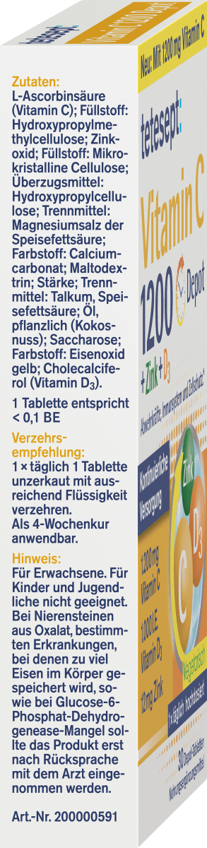 Vitamin C 1200 Depot + Zink + D3 Tabletten 30 St, 43,8 g