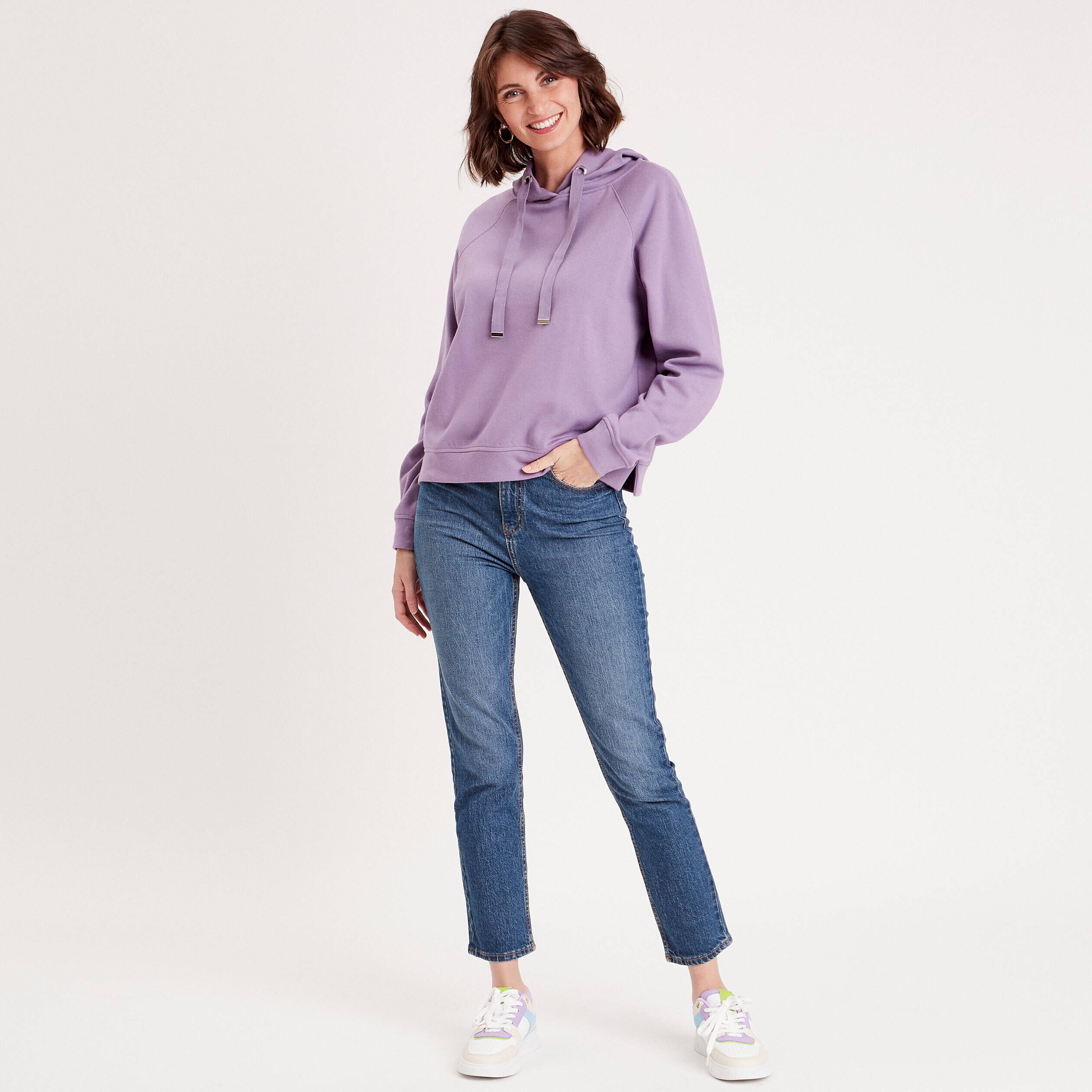 Sweat à capuche violet clair femme | Cache Cache