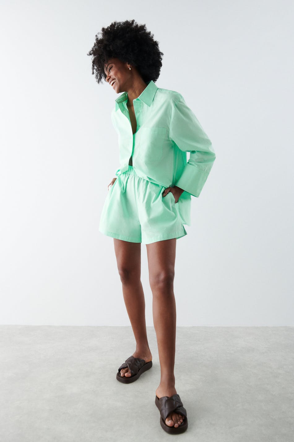 Ana poplin shorts