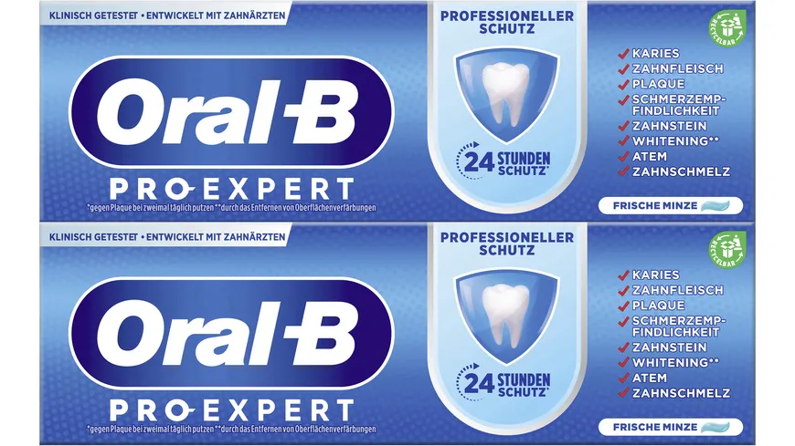 Oral-B Pro-Expert Professioneller Schutz Zahncreme Doppelpack 150 ml