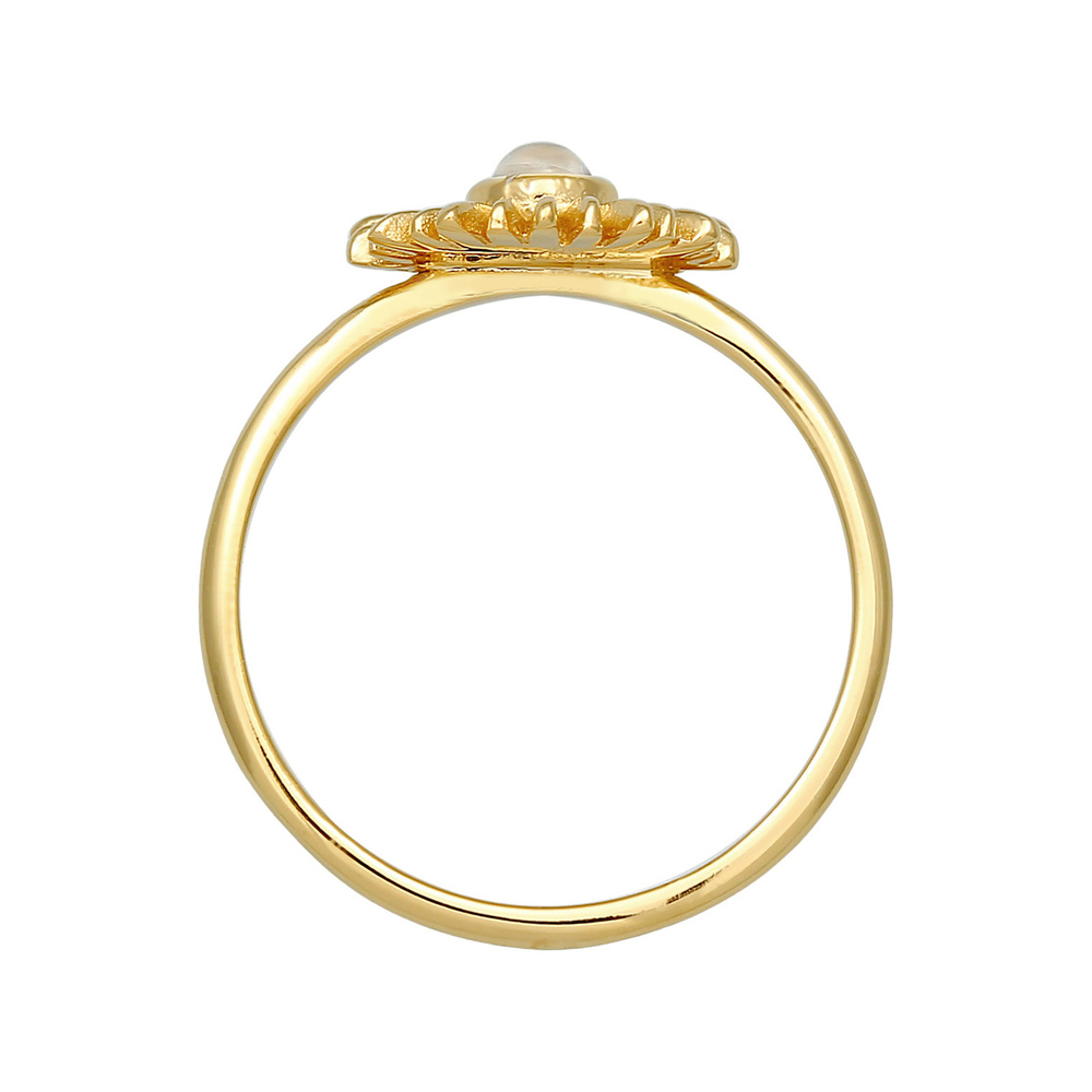 Elli Elli Bague Blogueur Femme Sun Boho Look Trend avec pierre de lune en argent sterl Bague
