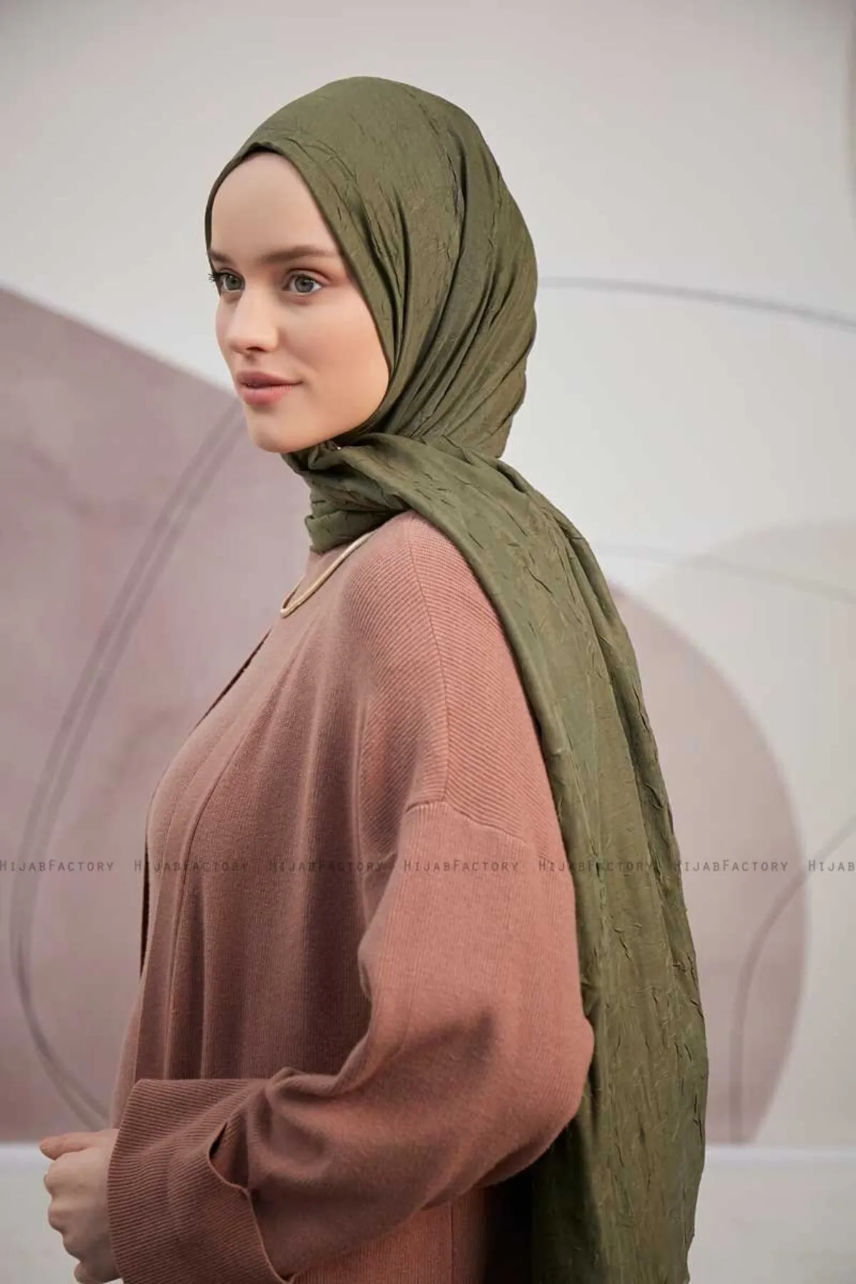 SOYTEMİZ  Hijab Damen Bambusschal Schal Khaki