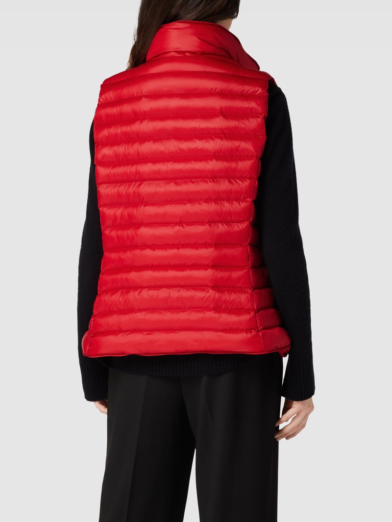 Steppweste mit Label-Detail Modell 'ITALY' in rot