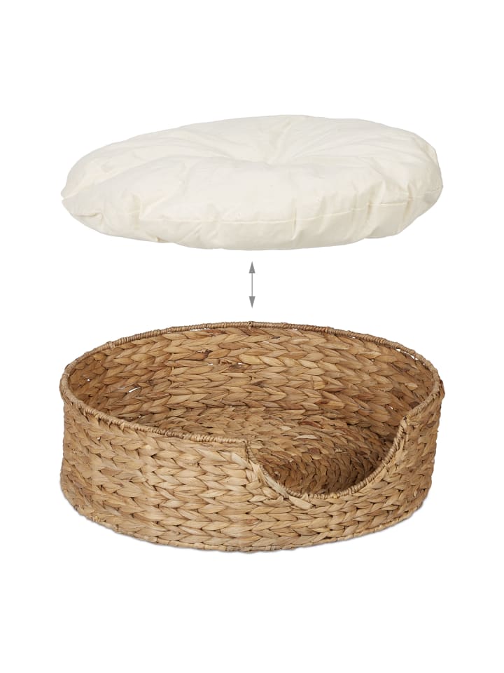 relaxdays Tierbett in Natur/ Creme - (H)15 x Ø 49 cm günstig kaufen onesize