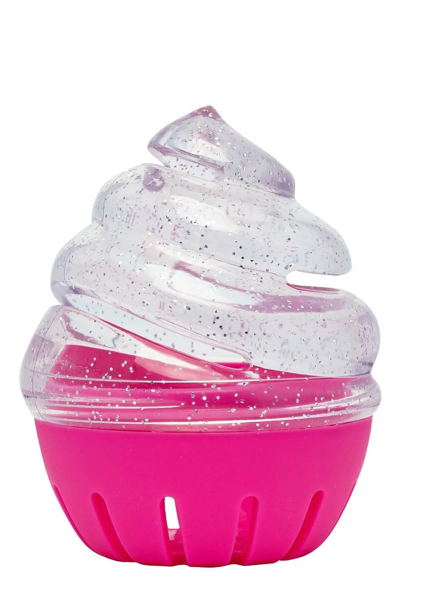 Estojo para esponja de maquiagem Life Muffin, cor fúcsia.