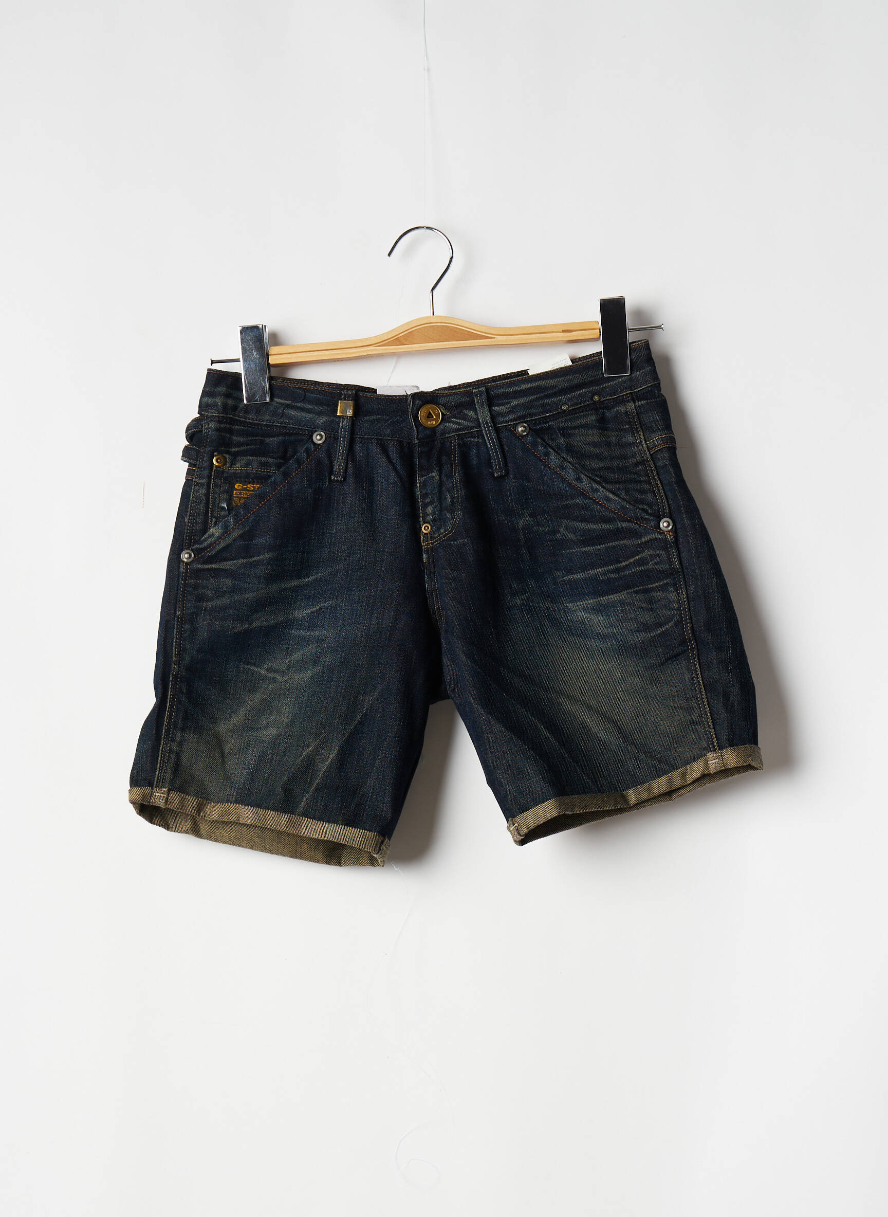 G Star Bermudas Femme couleur bleu