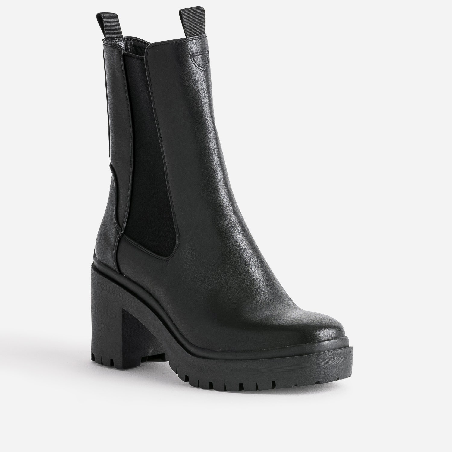 Boots TEXTO noir à semelle crantée