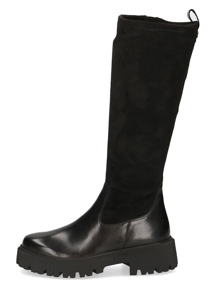 Caprice Leder-Stiefel in Schwarz günstig kaufen