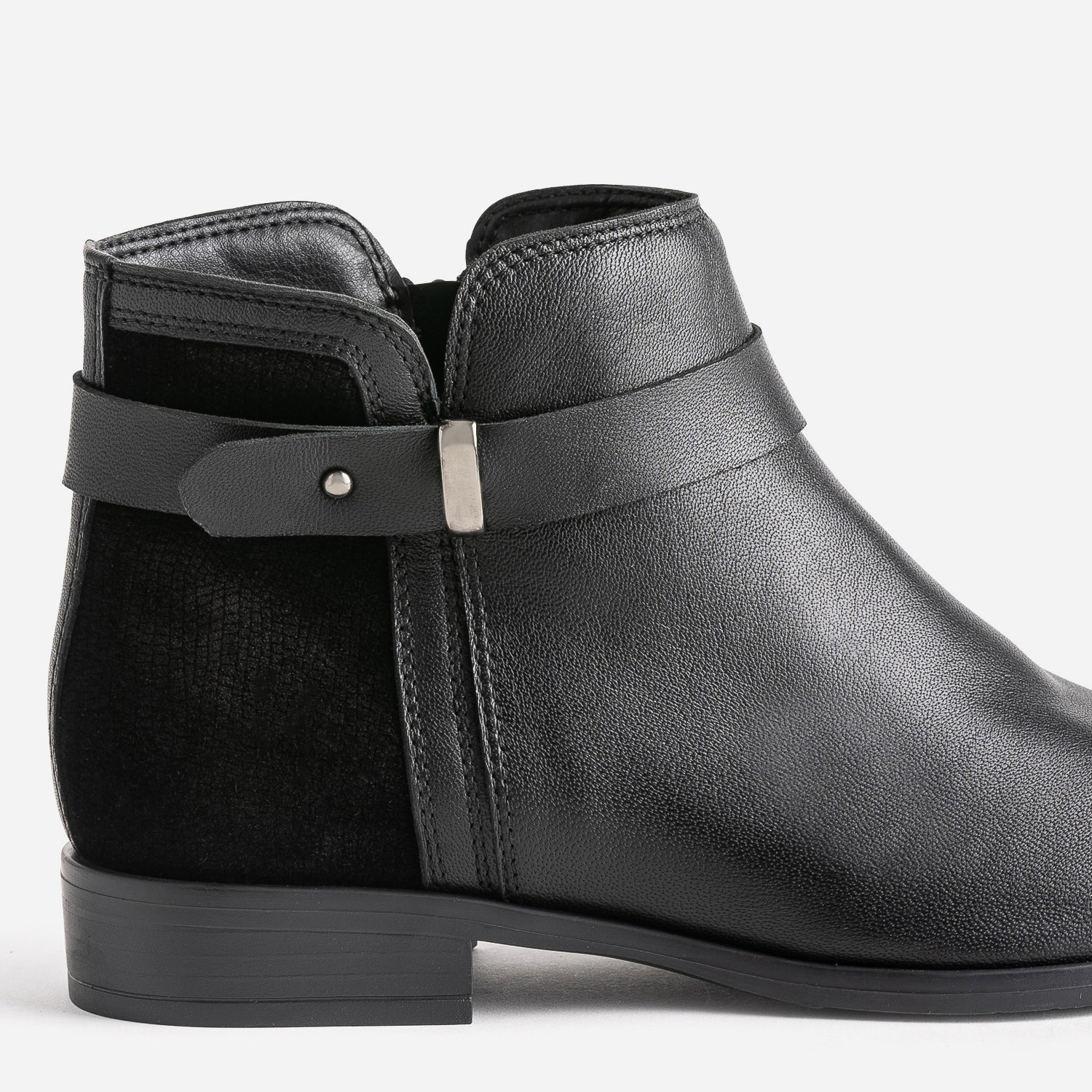 Boots noir bi matière