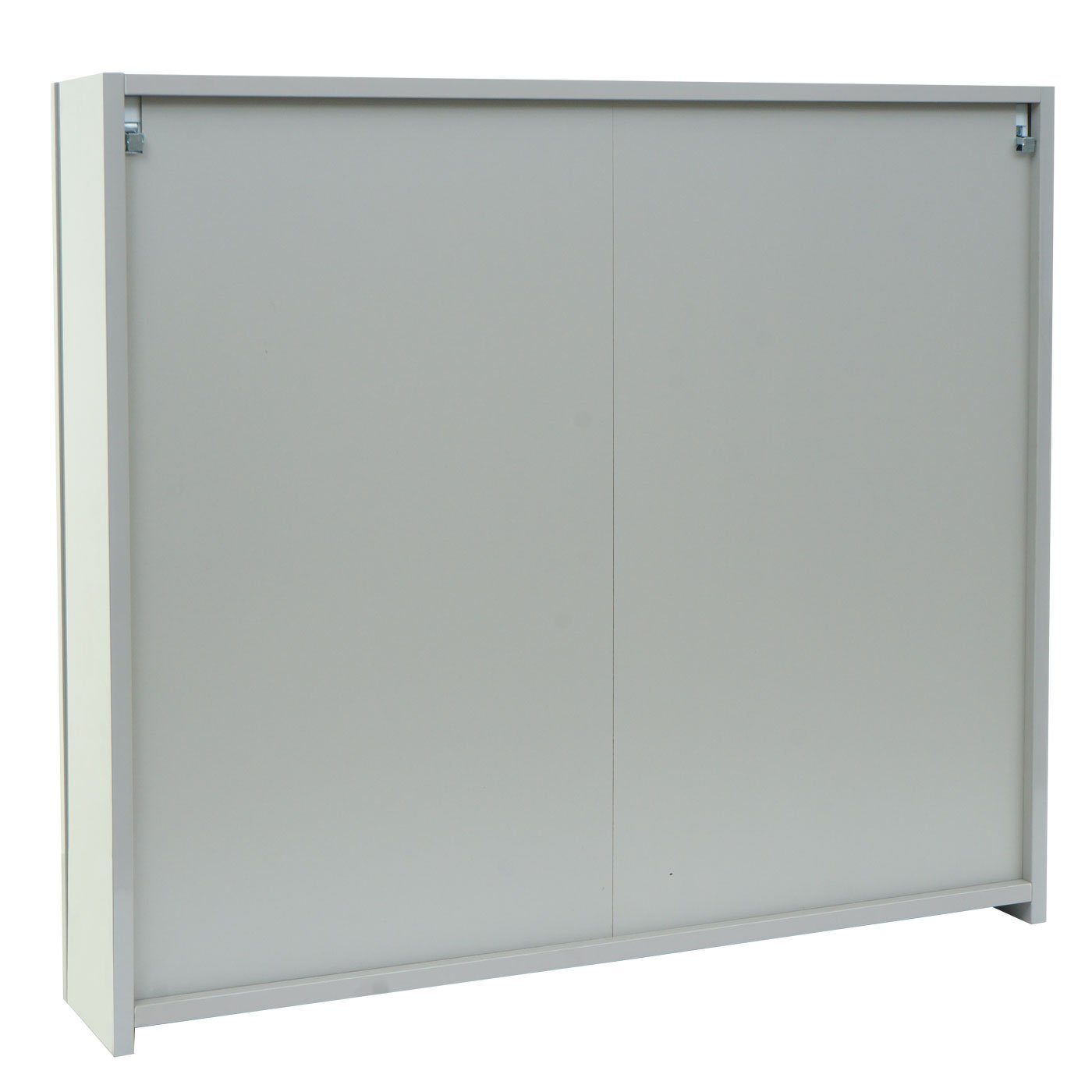 MCW Badezimmerspiegelschrank MCW-B19b-80 mit Ablageflächen, Hochglanz-Optik