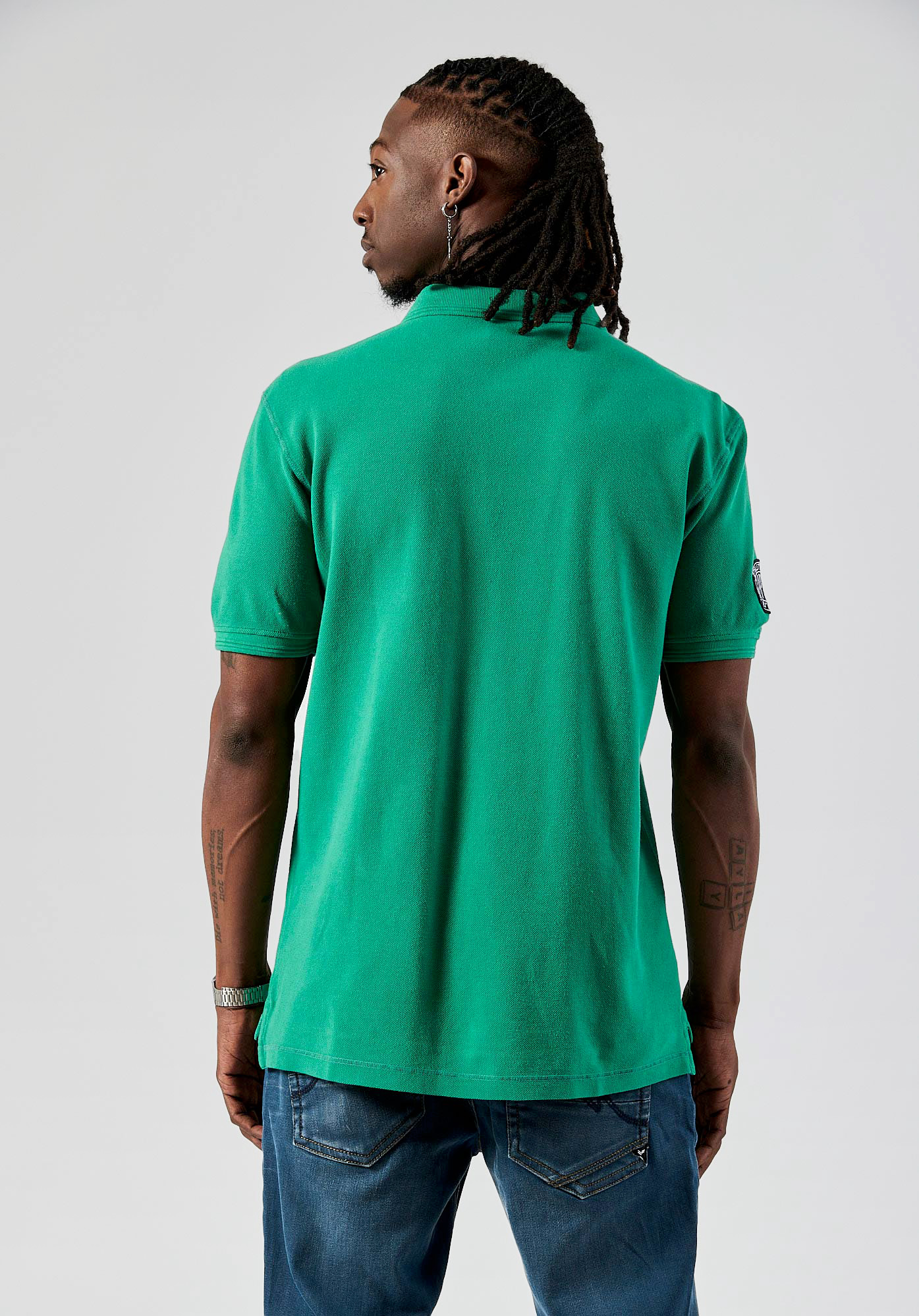 BARNI  Polo vert Homme en 100% coton bio