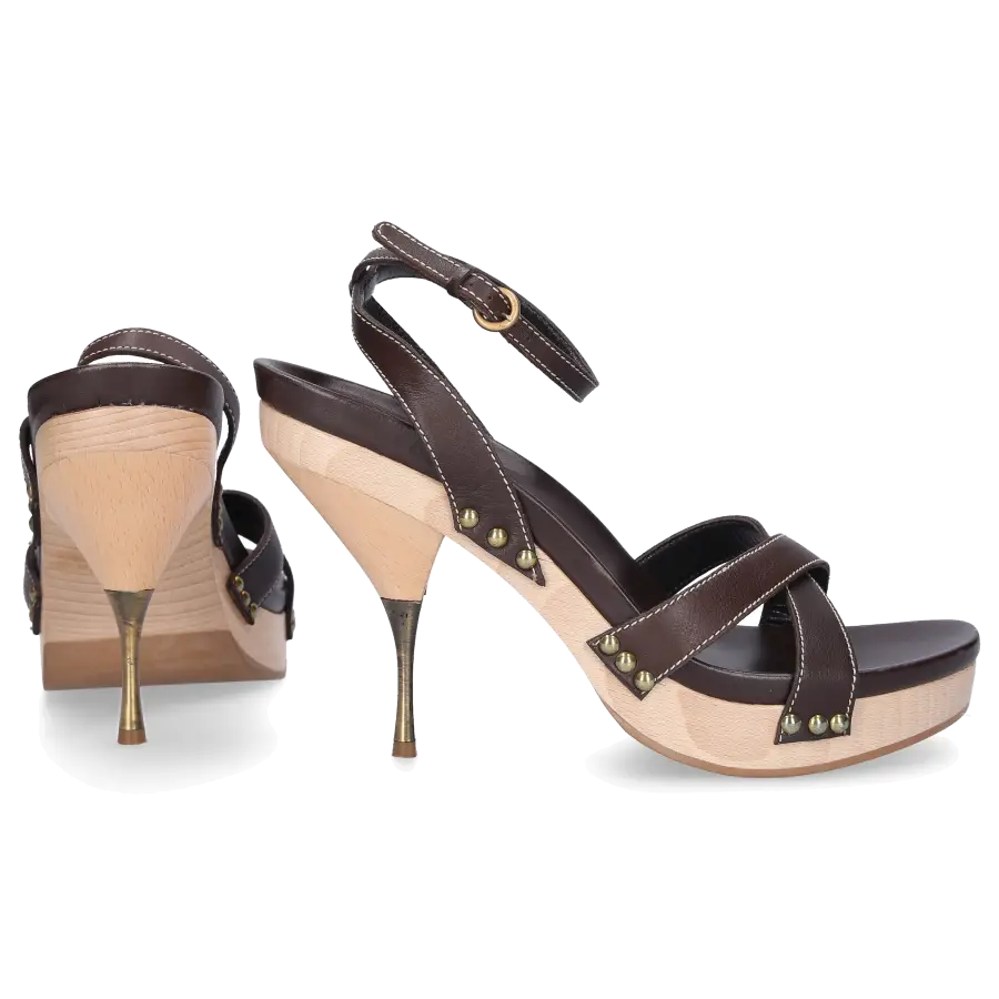 Miu Miu - Plateausandalen - braun