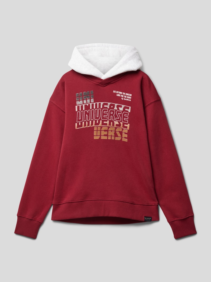 Sweatshirt mit Kapuze Modell 'EXTRA' in rot