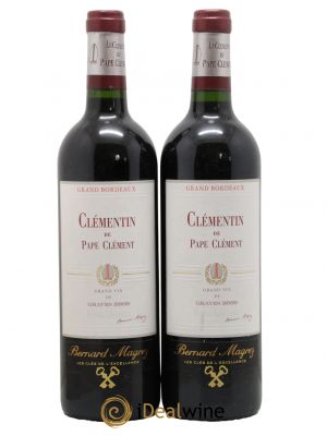 Le Clémentin de Pape Clément Second Vin  2009 - Lot de 2 Bouteilles