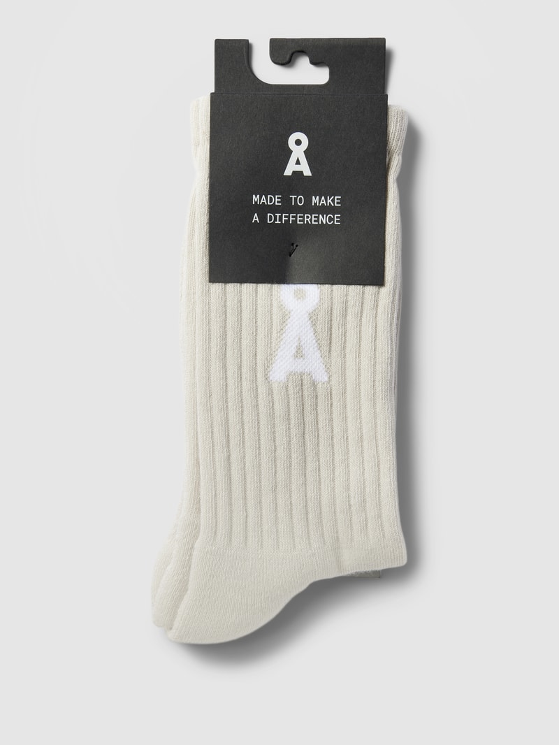 Socken mit Label-Details Modell 'SAAMUS BOLD' in offwhite