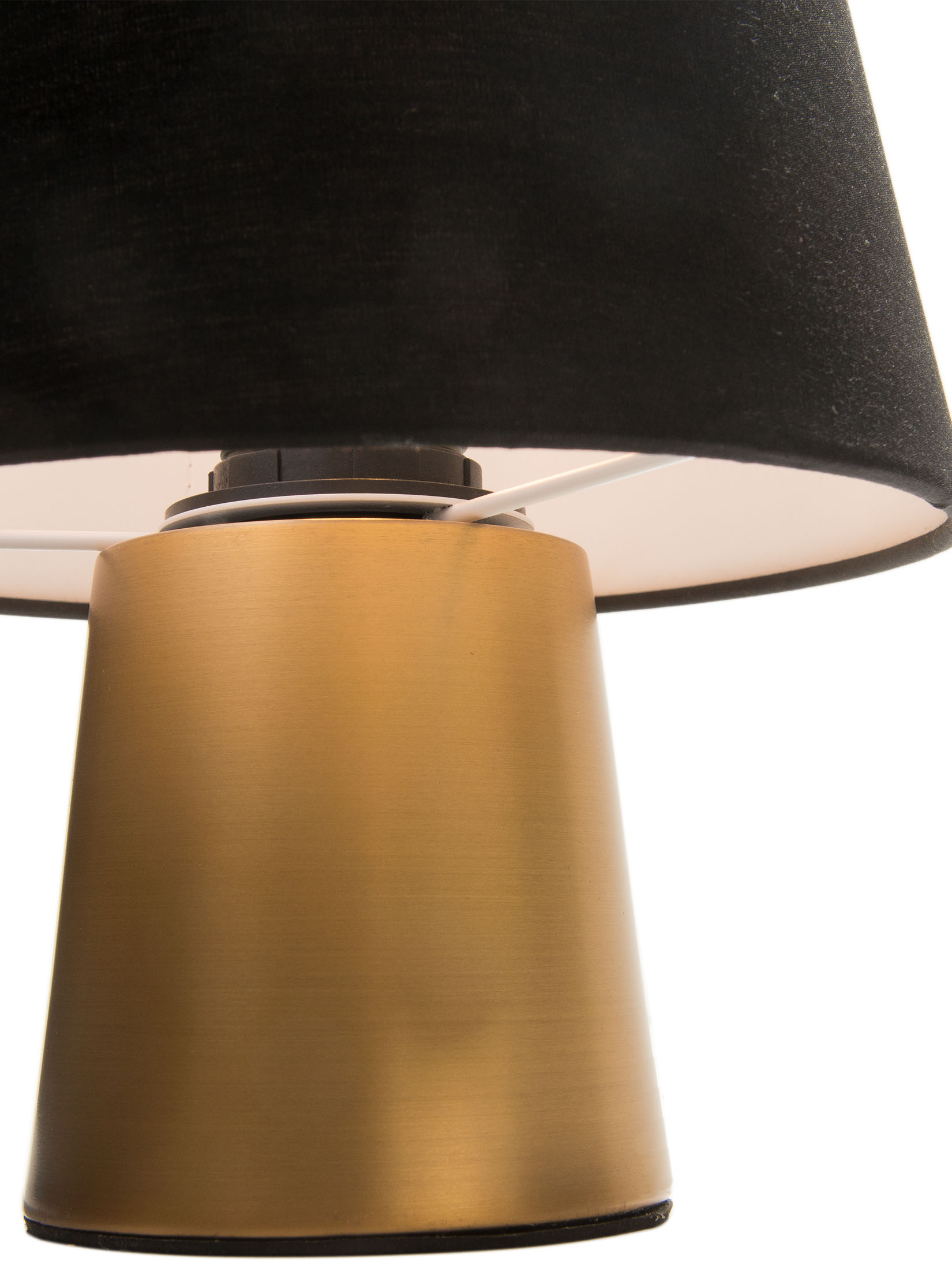 Talbury Tischleuchte, Satin Brass/Schwarz
