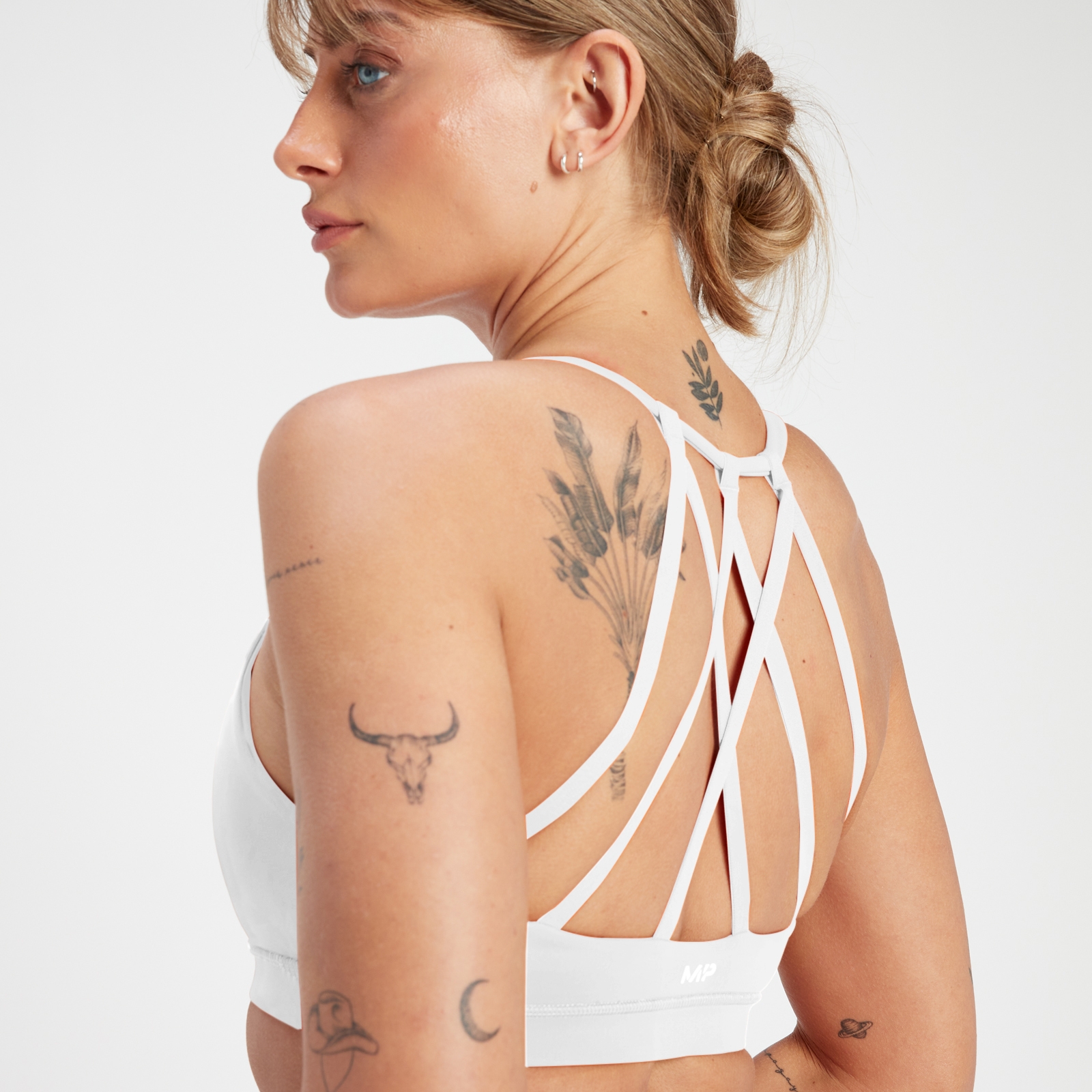 Brassière de sport à bretelles MP Adapt pour femmes - Blanc
