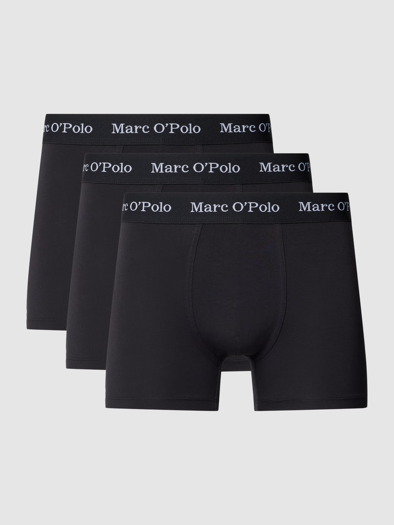 Trunks mit elastischem Logo-Bund im 3er-Pack in schwarz