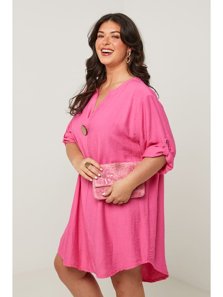 Curvy Lady Kleid in Fuchsia günstig kaufen