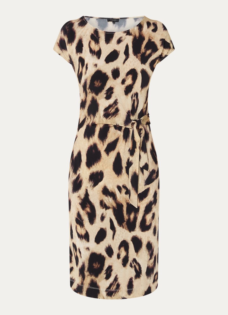 Vestido midi con estampado de leopardo y cinturón anudado de Claudia Sträter